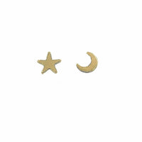 Moon and Star Studs