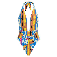 Abstract Tropez Tie-Up One-Piece
