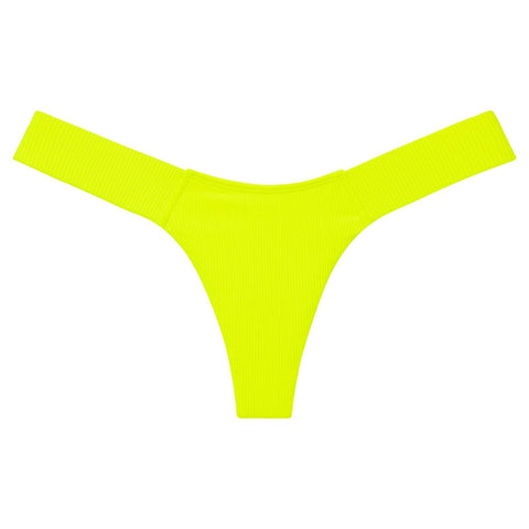 Citron Micro Rib Added Coverage Uno Bikini Bottom