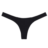 Black Rib Added Coverage Uno Bikini Bottom