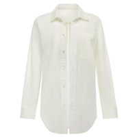 Cream Long Sleeve Button Down Shirt