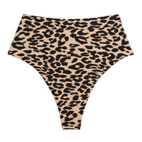 Leopard Texture Added Coverage Paulina Bikini Bottom