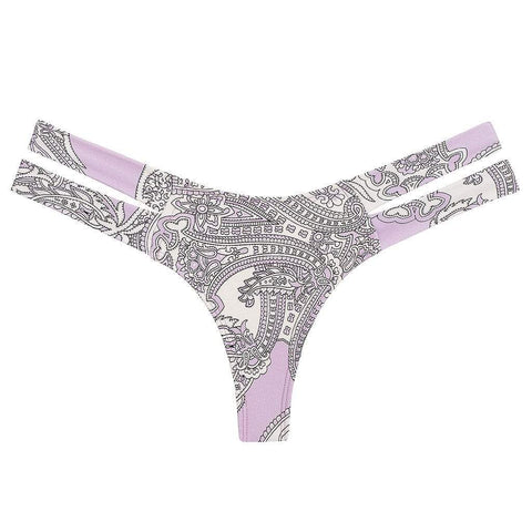 Lilac Paisley Seamless Euro Bikini Bottom
