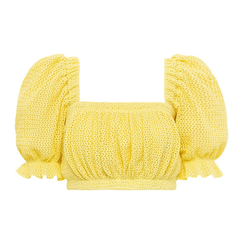 Yellow Crochet Marcela Bikini Top