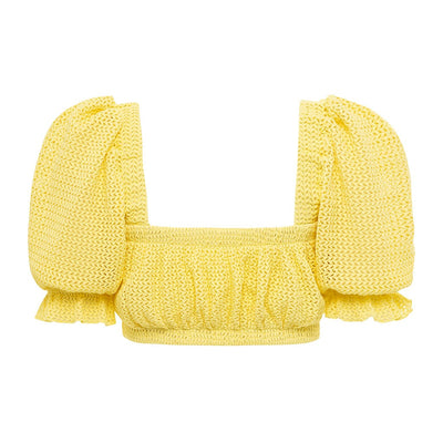 Yellow Crochet Marcela Bikini Top