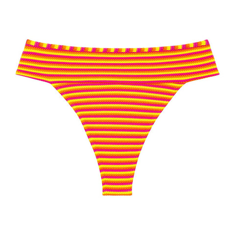 Neon Stripe Tamarindo Binded Bikini Bottom