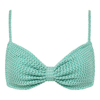 Turquoise Crochet Devin Bikini Top