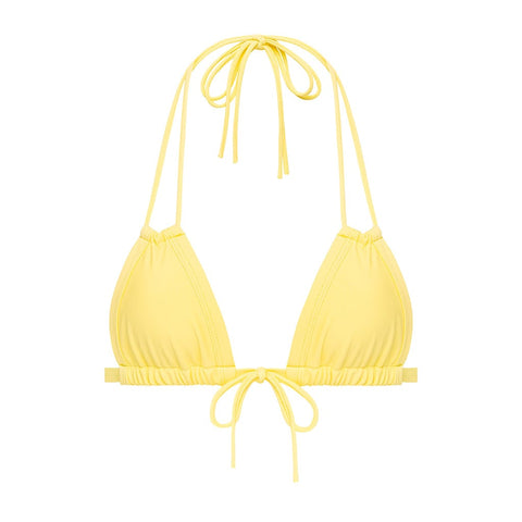 Yellow Pastel Euro Bow Bikini Top