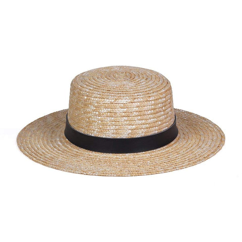 Spencer Boater Hat (Natural/Black)