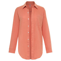 Coral Long Sleeve Button Down Shirt