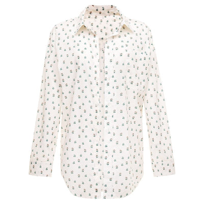 Fruity Floral Long Sleeve Button Down Shirt