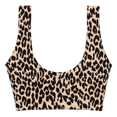 Leopard Texture Kim Variation Bikini Top