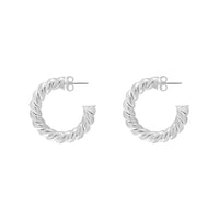 Twisted Sister Large Hoops (Silver)