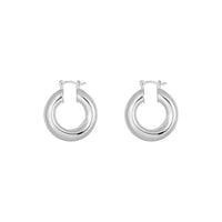 Small Aubree Tube Hoops (Silver)