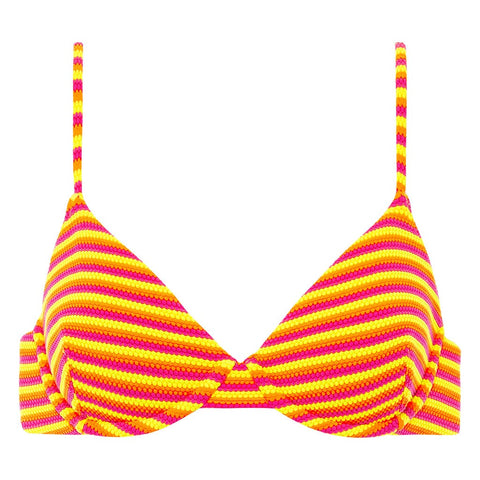 Neon Stripe Dainty Bikini Top